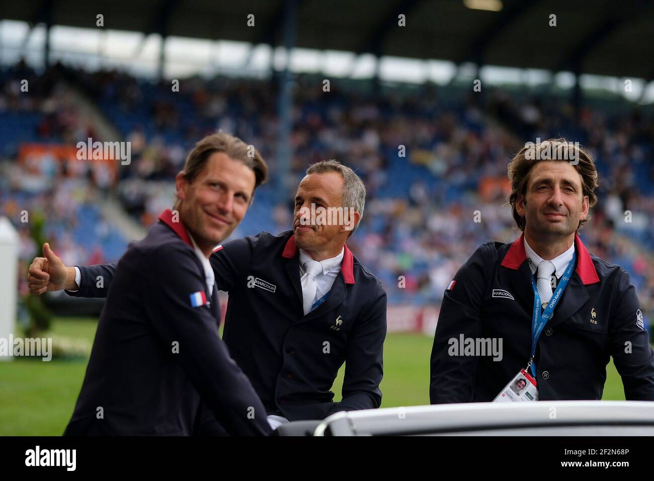 French team Kevin Staut, Olivier Robert, Guillaume Foutrier during the CHIO of Aachen, Jumping event on July 18, 2019 in Aachen, Germany - Photo Christophe Bricot / DPPI Stock Photo