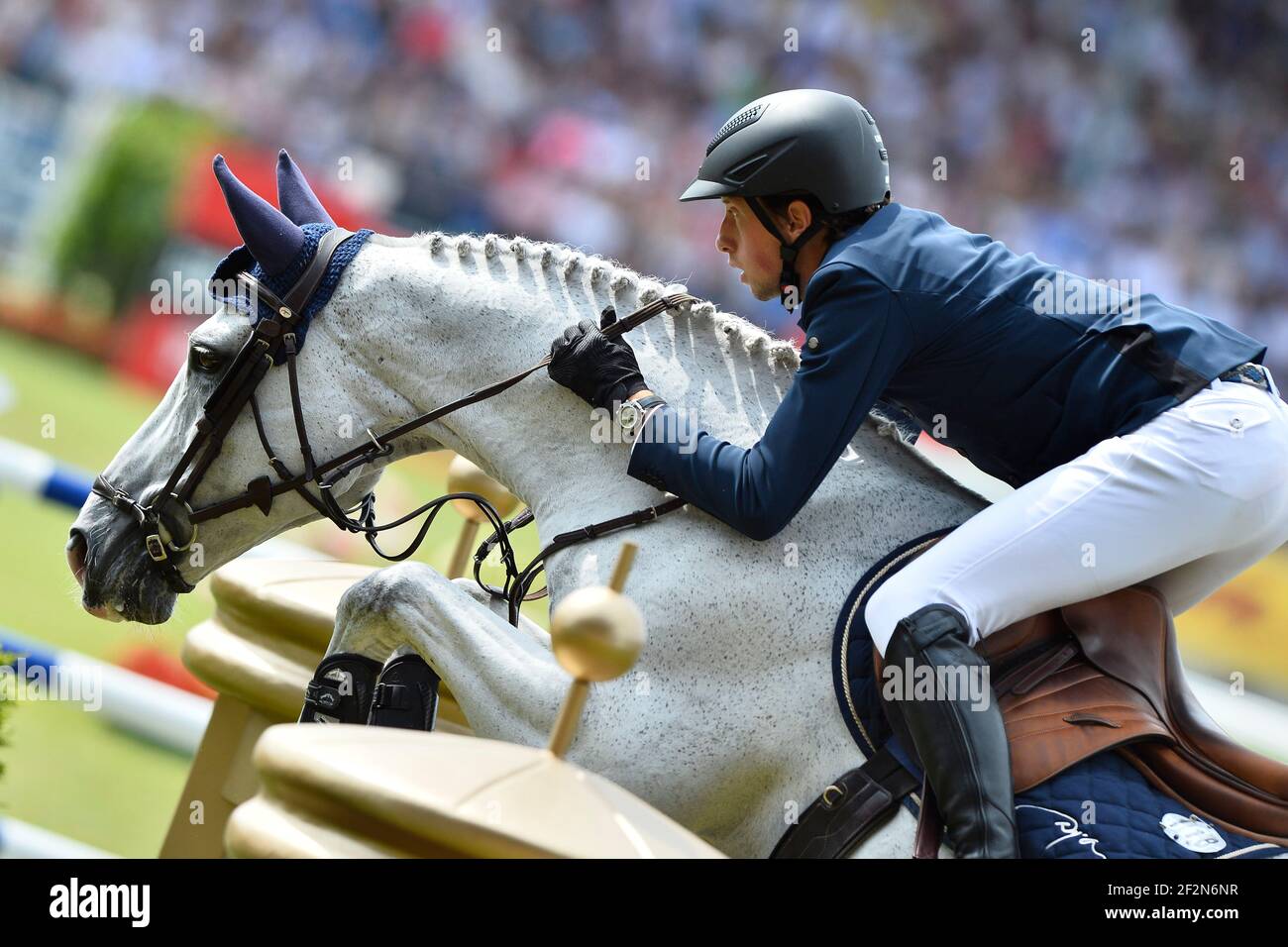 Martin Fuchs riding Clooney 51 during the CHIO of Aachen, Rolex Grand Prix Jumping event on July 21, 2019 in Aachen, Germany - Photo Christophe Bricot / DPPI Stock Photo