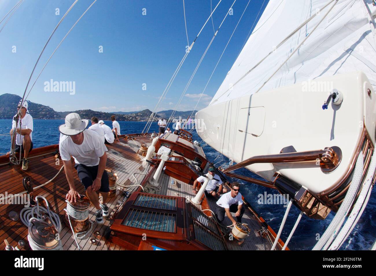 SAILING - On board Shamrock V (JK3) during the Regates Royales in ...