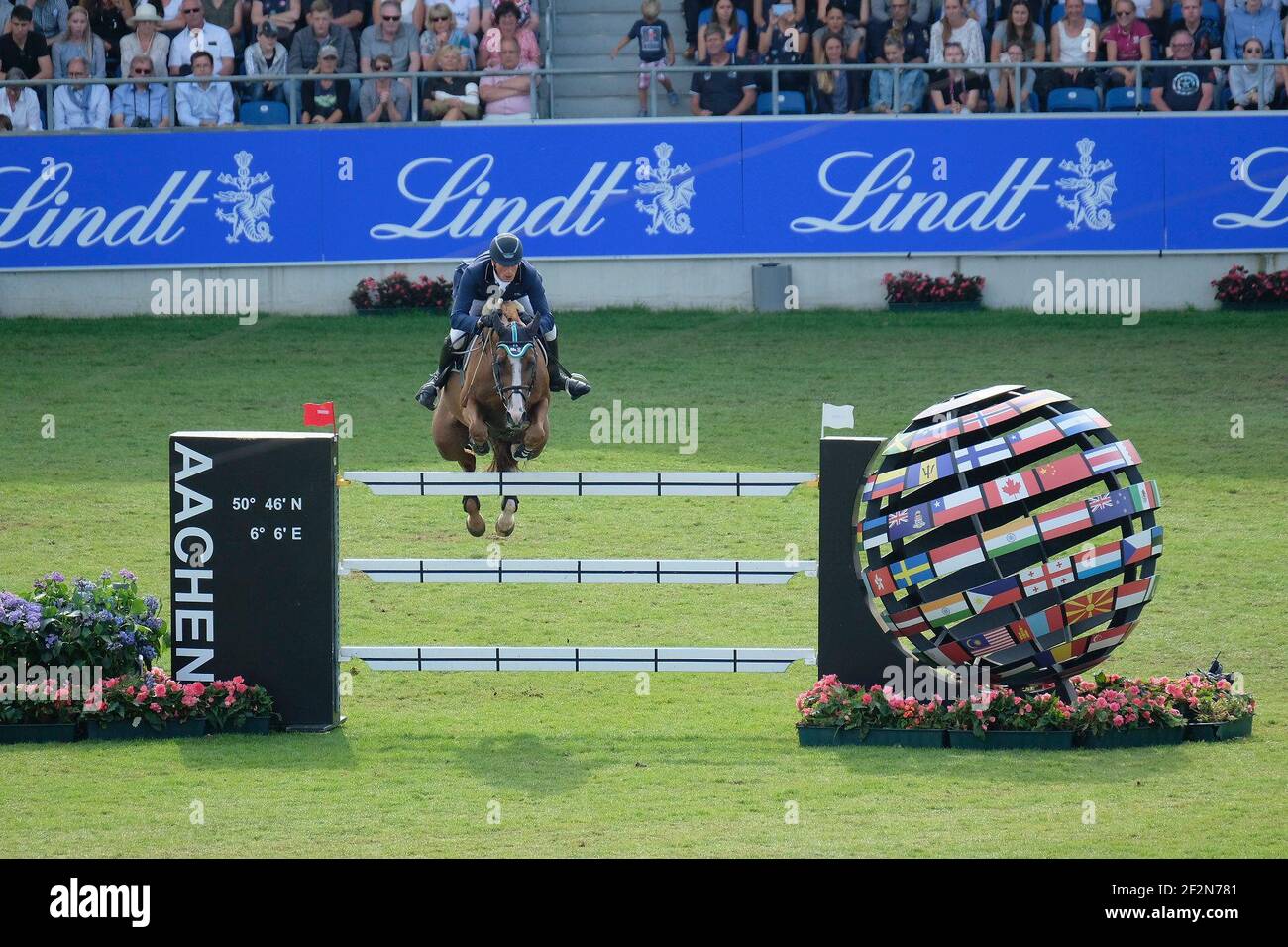 Daniel DEUSSER (GER) riding SCUDERIA 1918 TOBAGO Z during the CHIO of Aachen, Rolex Grand Prix Jumping event on July 21, 2019 in Aachen, Germany - Photo Christophe Bricot / DPPI Stock Photo