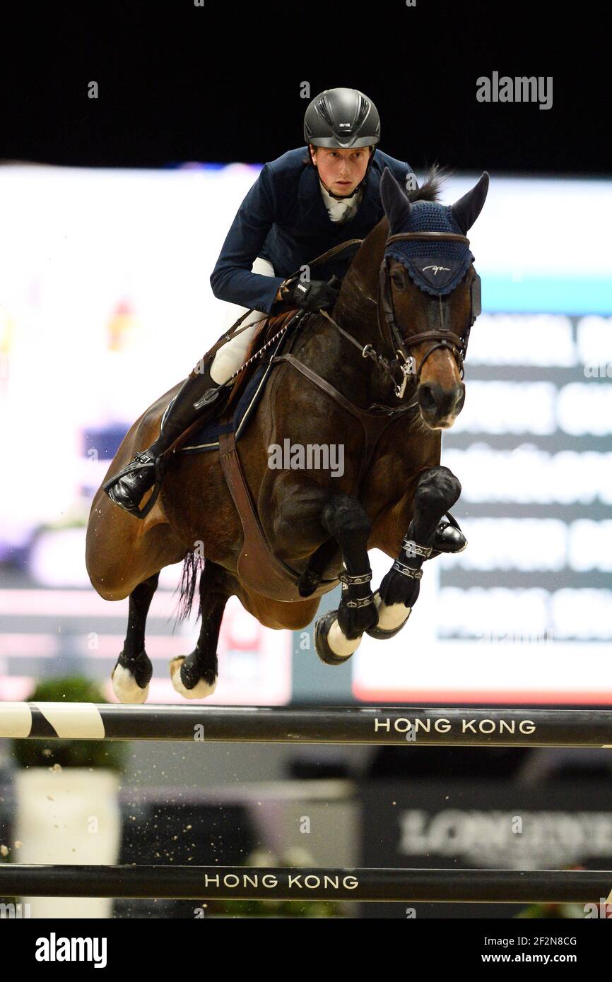 Martin Fuchs riding The Sinner during the Longines Masters of Paris on December 8th , 2019, in Villepinte, France - Photo Christophe Bricot / DPPI Stock Photo