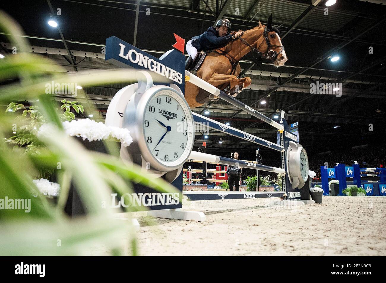 Steve GUERDAT (SUI) riding VICTORIO DES FROTARDS during the Longines FEI  World Cup Grand Prix at the International Show Jumping of Bordeaux, FEI  Jumping and Driving World Cup on February 9, 2020