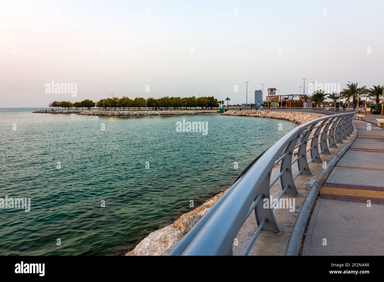 Morning view at Khobar seaside Saudi Arabia. Stock Photo