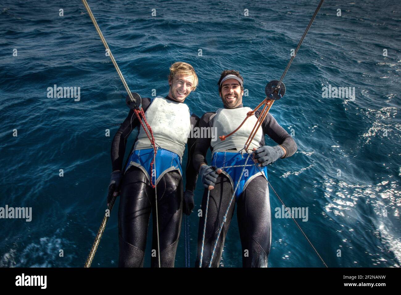 OLYMPIC SAILING - 49ER TRAINING - MARSEILLE (FRA) - PHOTO : CHRISTOPHE  LAUNAY  DPPI - PAIR : JULIEN DORTOLI  NOE DELPECH (FRA Stock Photo -  Alamy