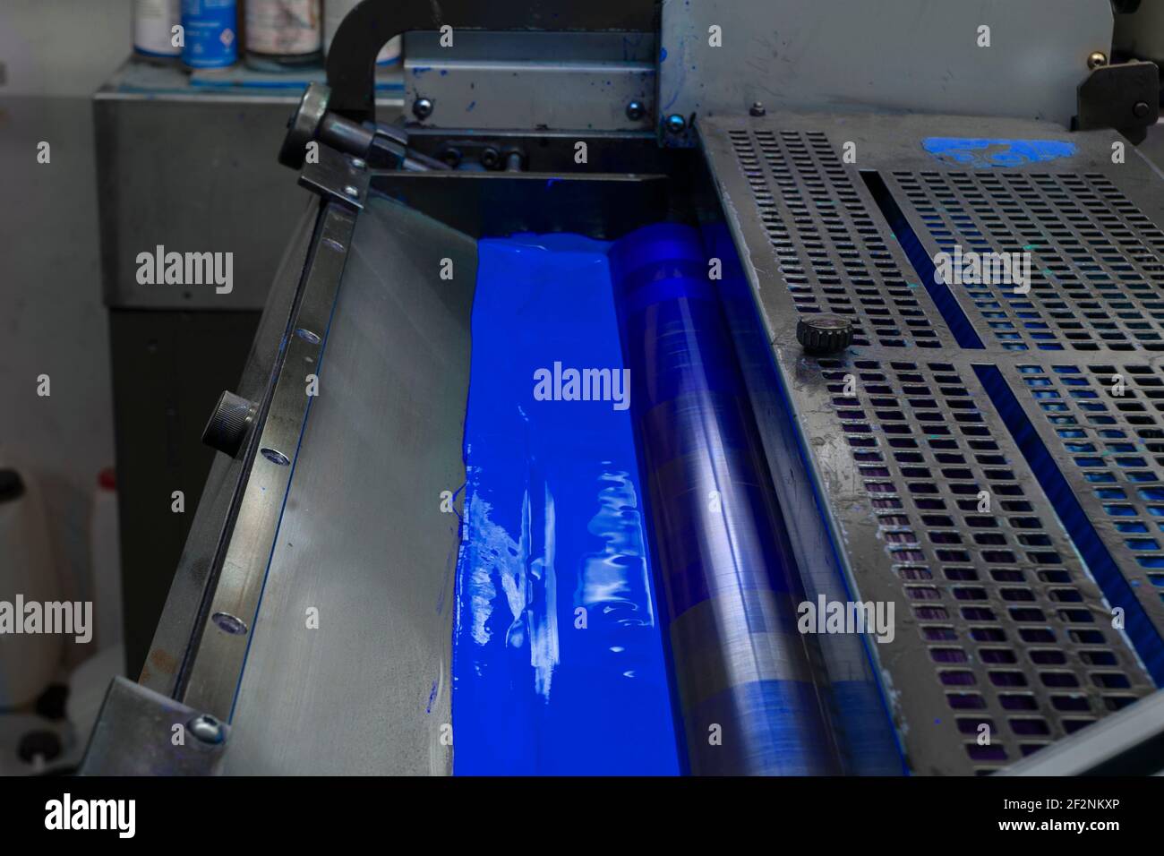 Color and glossy rollers of offset printing machine. offset ink colour