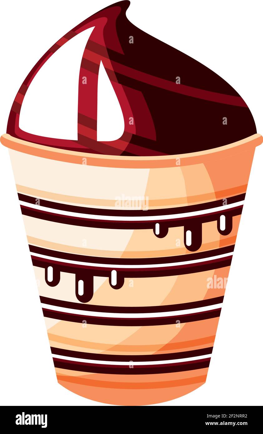 chocolate ice cream dessert icon Stock Vector Image & Art - Alamy