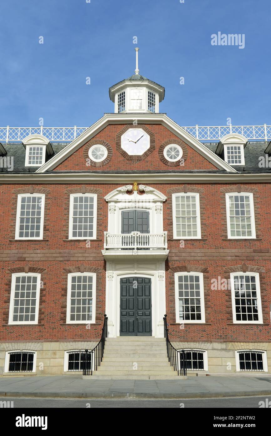 Old Colony House, built in 1741, was served as meeting place for the colonial legislature. This house now is a National Historic Landmark at Washingto Stock Photo