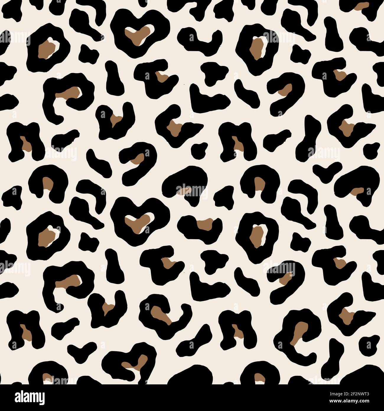 Leopard print. Vector Seamless pattern. Leopard spots. Abstract animal print. Stock Vector