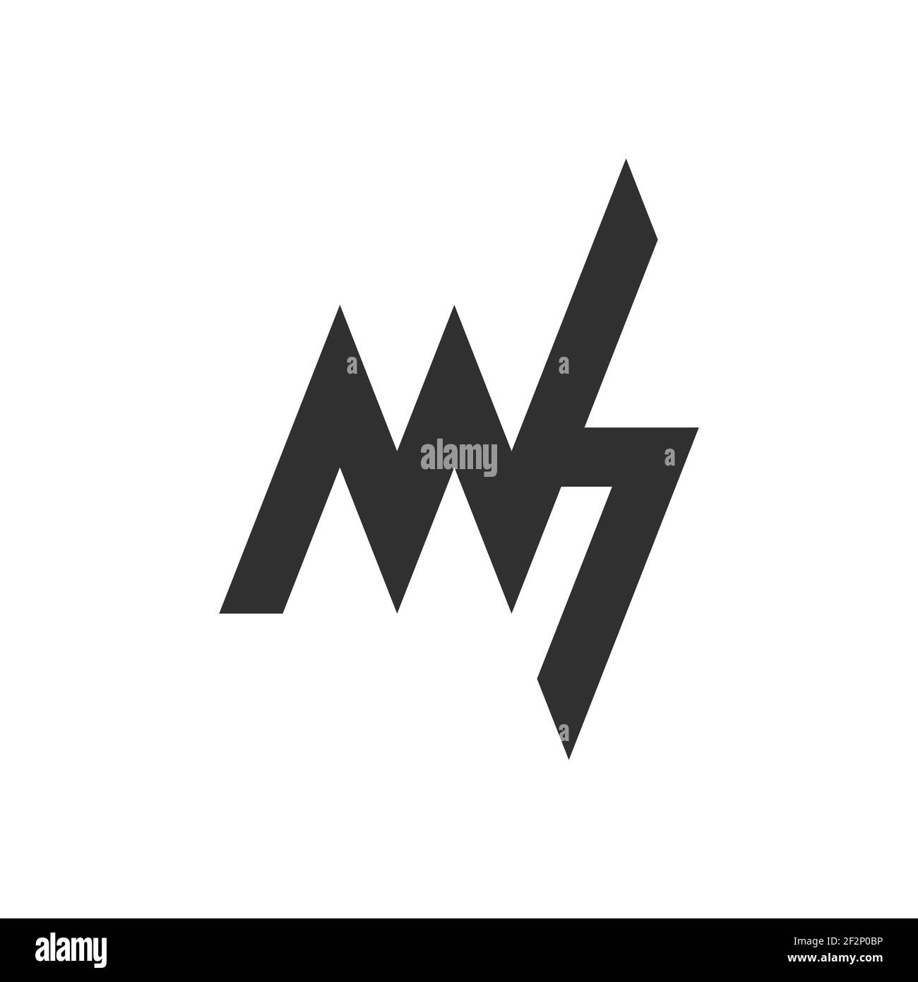 Creative abstract letter hm logo design. Linked letter mh logo design. Stock Vector