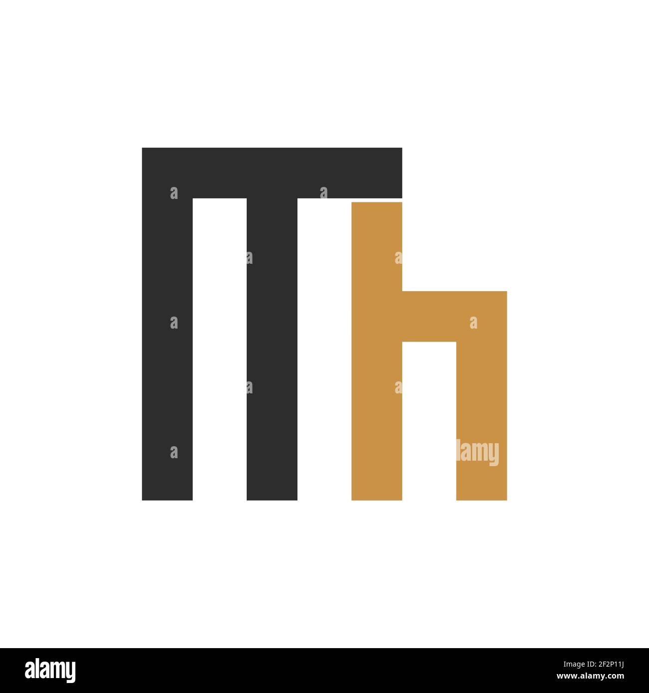 Creative abstract letter hm logo design. Linked letter mh logo design ...