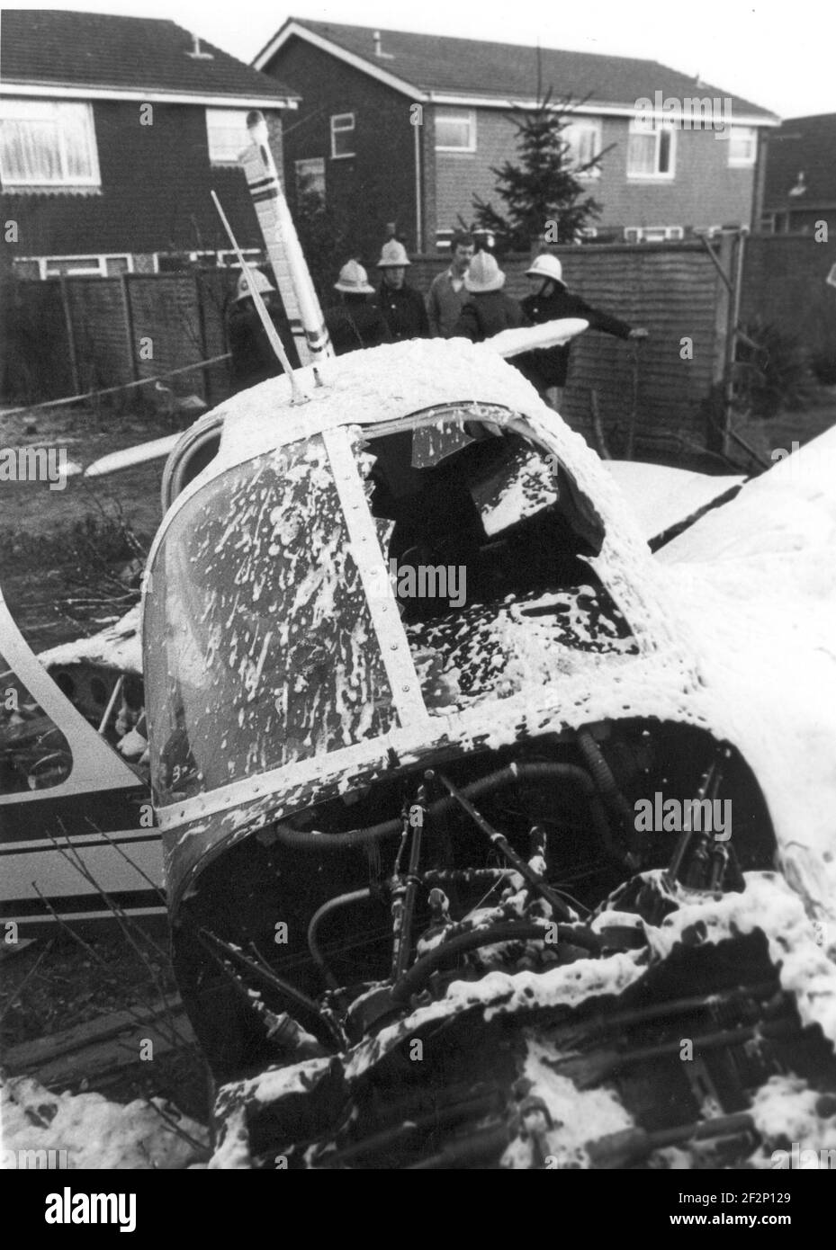 THE PLANE THAT CRASHED INTO THE BACK GARDEN OF MRS. DAPHNE GILBERT AT HAYLING ISLAND, HANTS. PIC