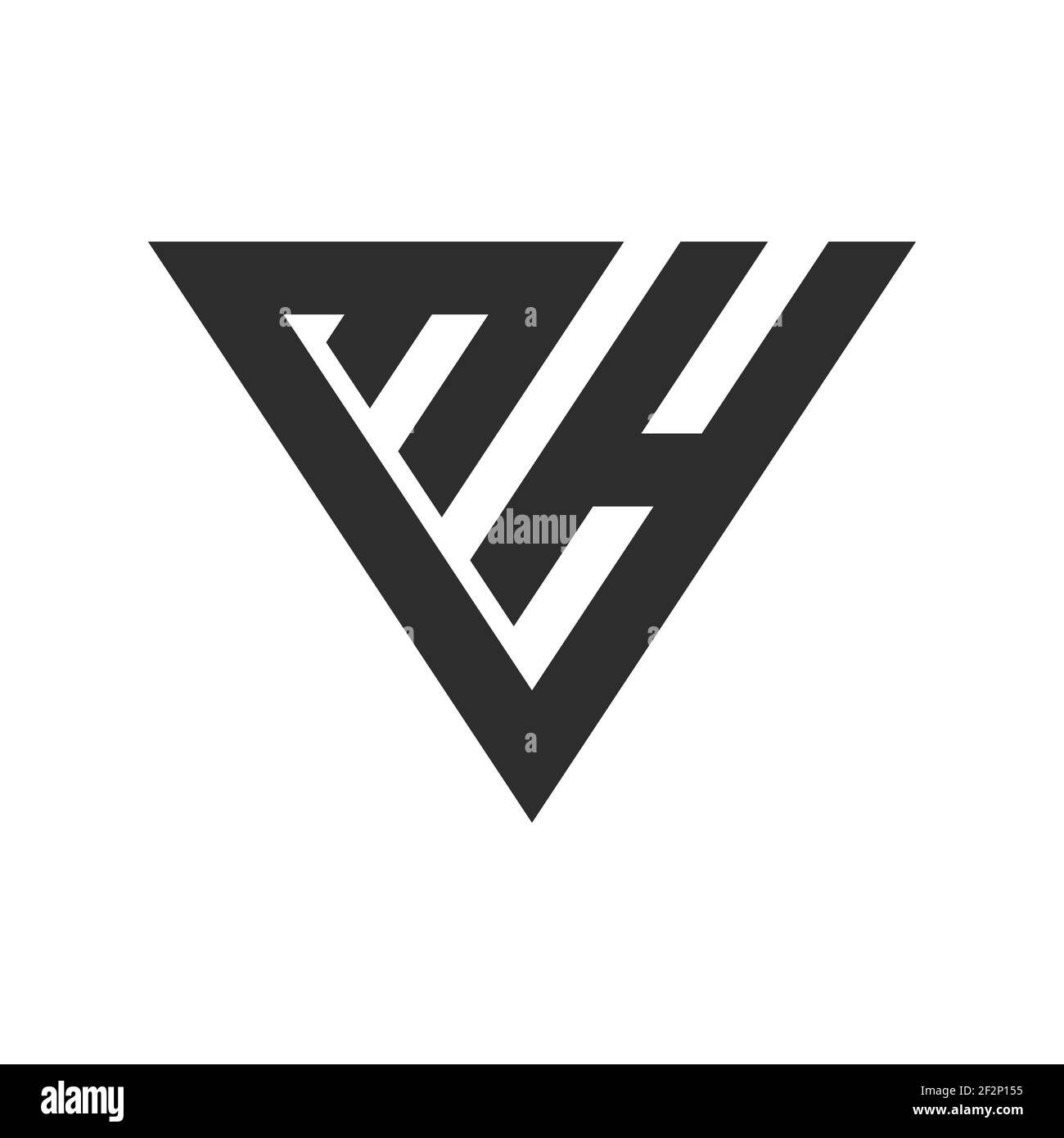 Creative abstract letter hm logo design. Linked letter mh logo design ...
