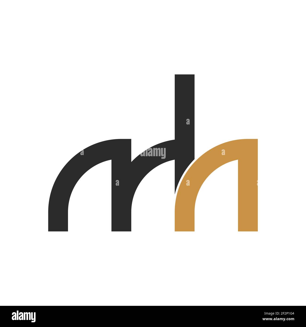 Creative abstract letter hm logo design. Linked letter mh logo design ...