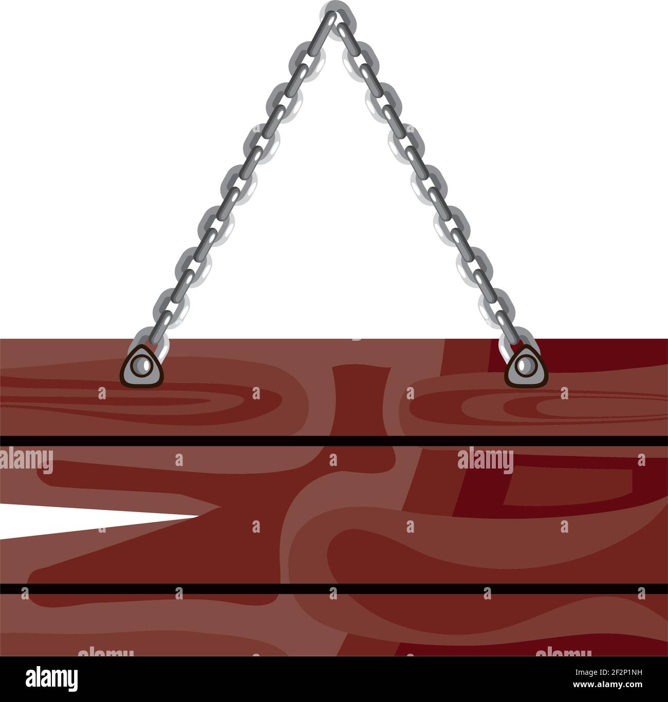 wooden sign with chain hanging Stock Vector Image & Art - Alamy