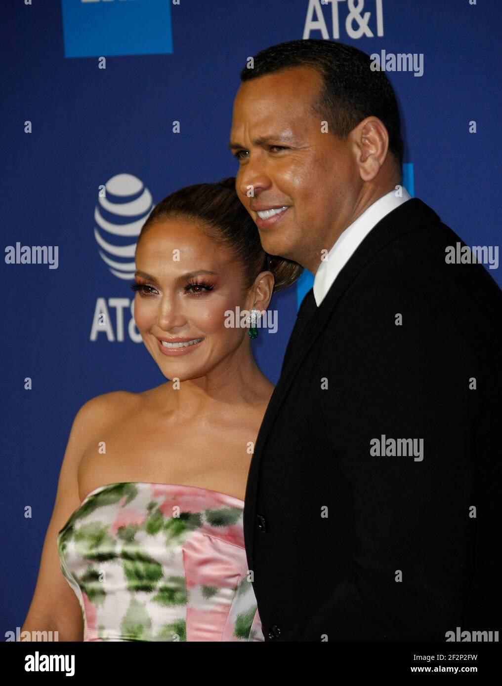 PALM SPRINGS, CALIFORNIA - JANUARY 02: Jennifer Lopez and Alex Rodriguez attends the 31st Annual Palm Springs International Film Festival Film Awards Gala at Palm Springs Convention Center on January 02, 2020 in Palm Springs, California. Photo: CraSH/imageSPACE/MediaPunch Stock Photo