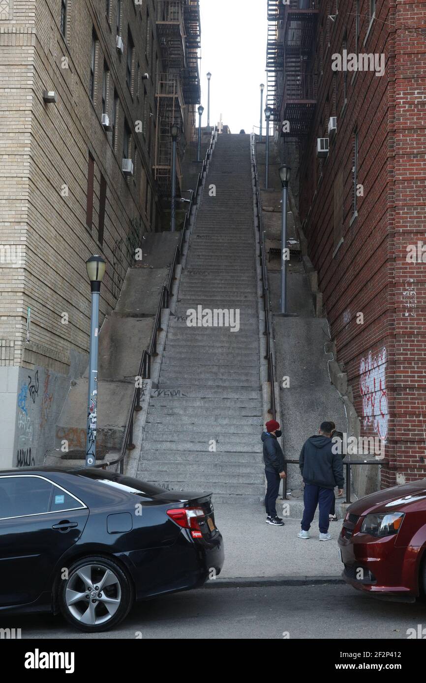 The 'Joker Stairs' in the Bronx Stock Photo - Alamy