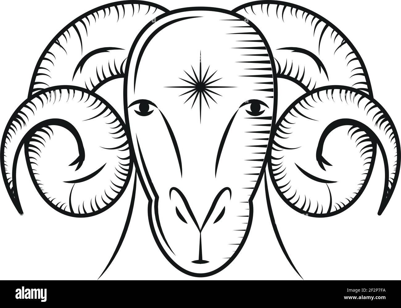 astrology aries goat zodiac engraving Stock Vector Image & Art - Alamy