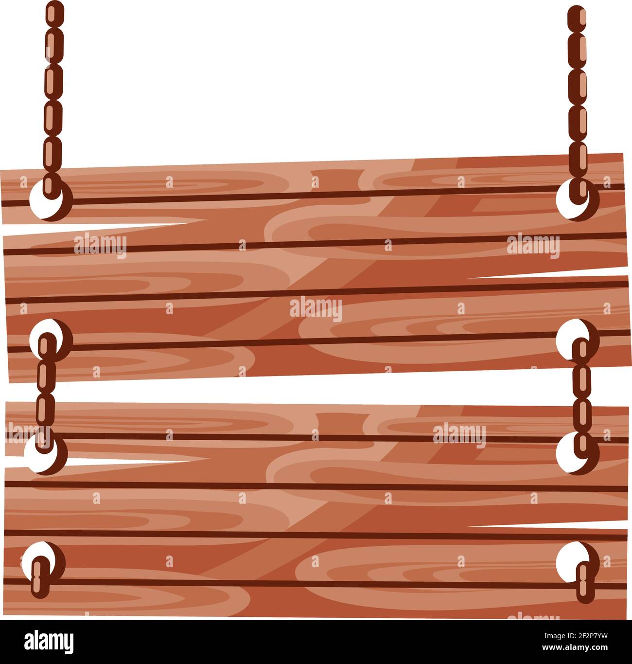 wooden board hanging chains isolated Stock Vector Image & Art Alamy