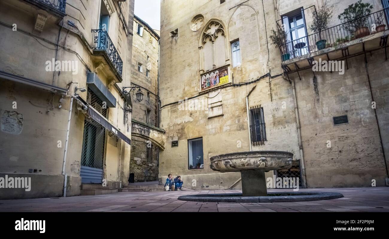 Place Saint Ravy in Montpellier Stock Photo