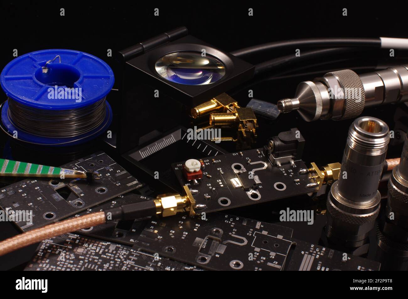 Microwave amplifier printed circuit board board and tools for