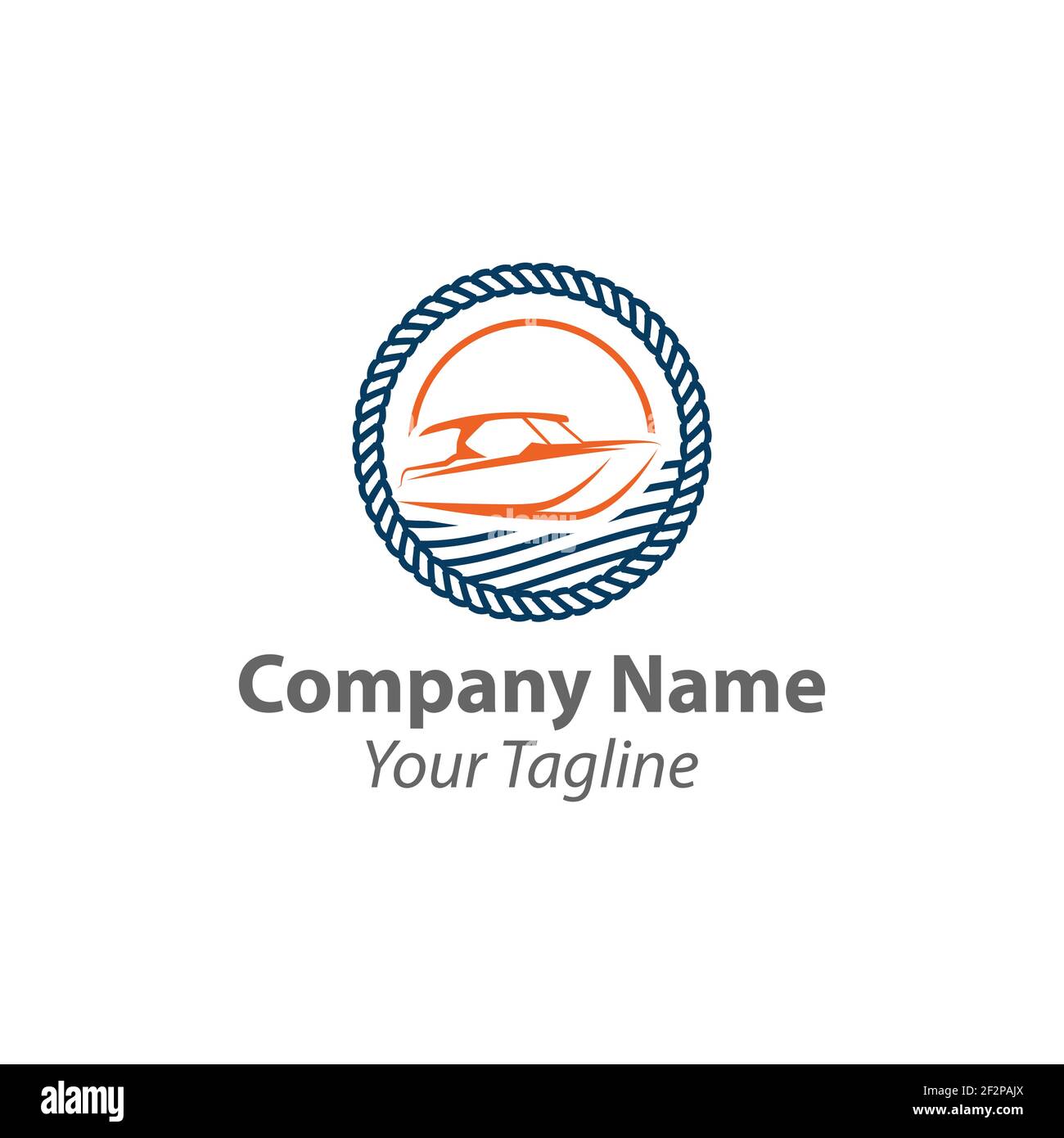 Boat Logo Design Template Vector Graphic Branding Element.EPS 10 Stock Vector