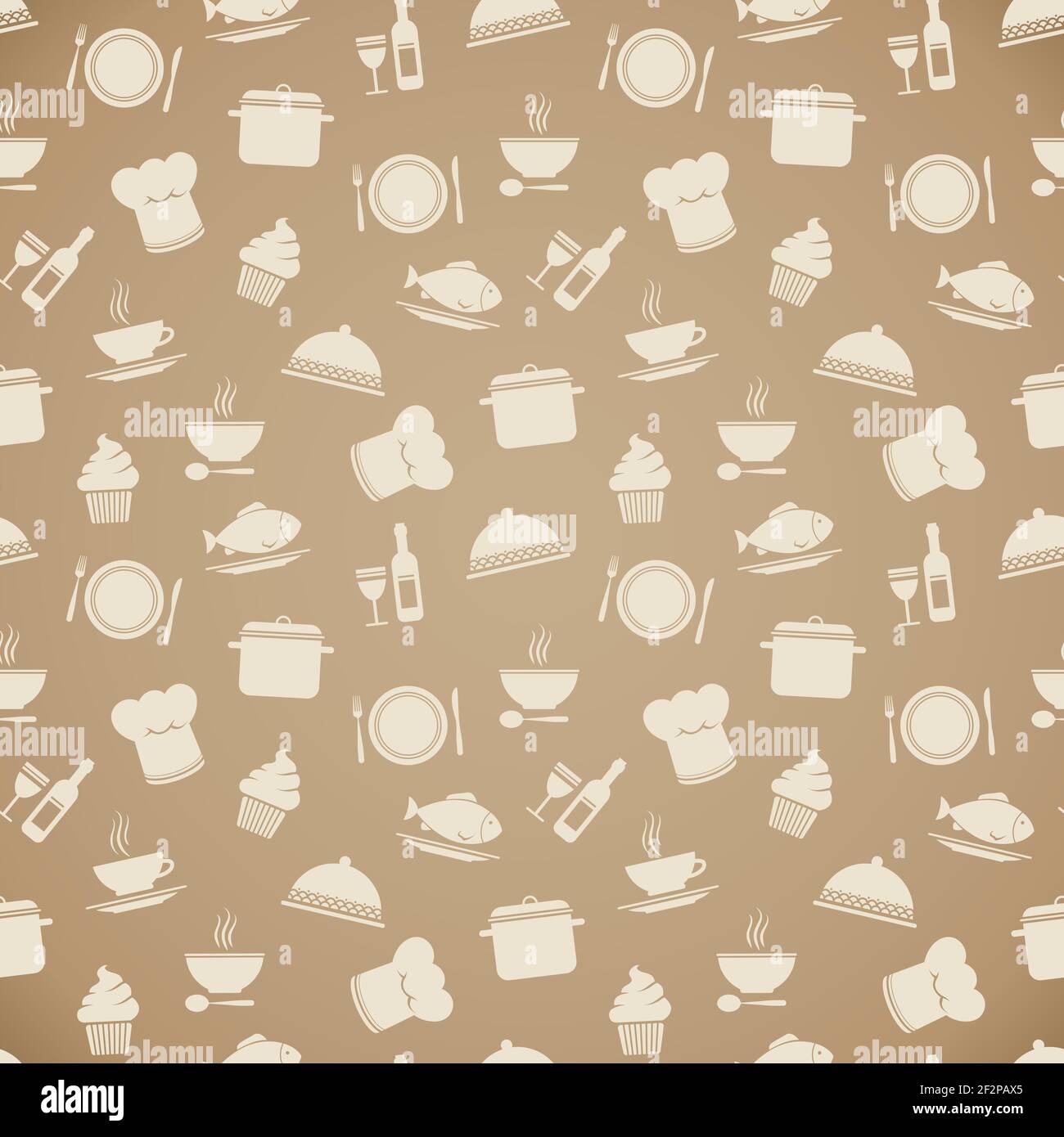Seamless restaurant menu pattern background vector illustration Stock