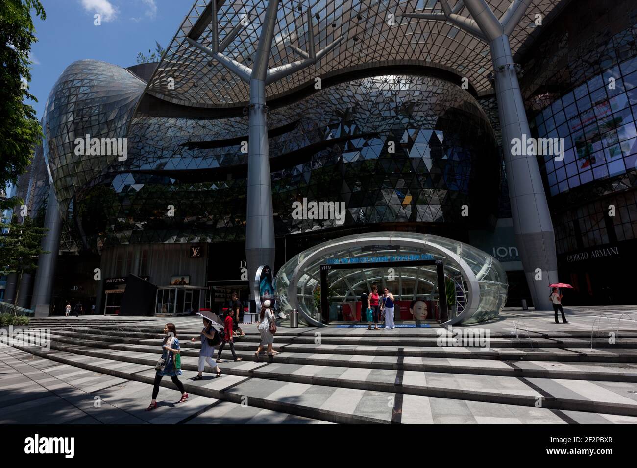Singapore The upscale Ion Orchard mall on Orchard Road. Stock Photo