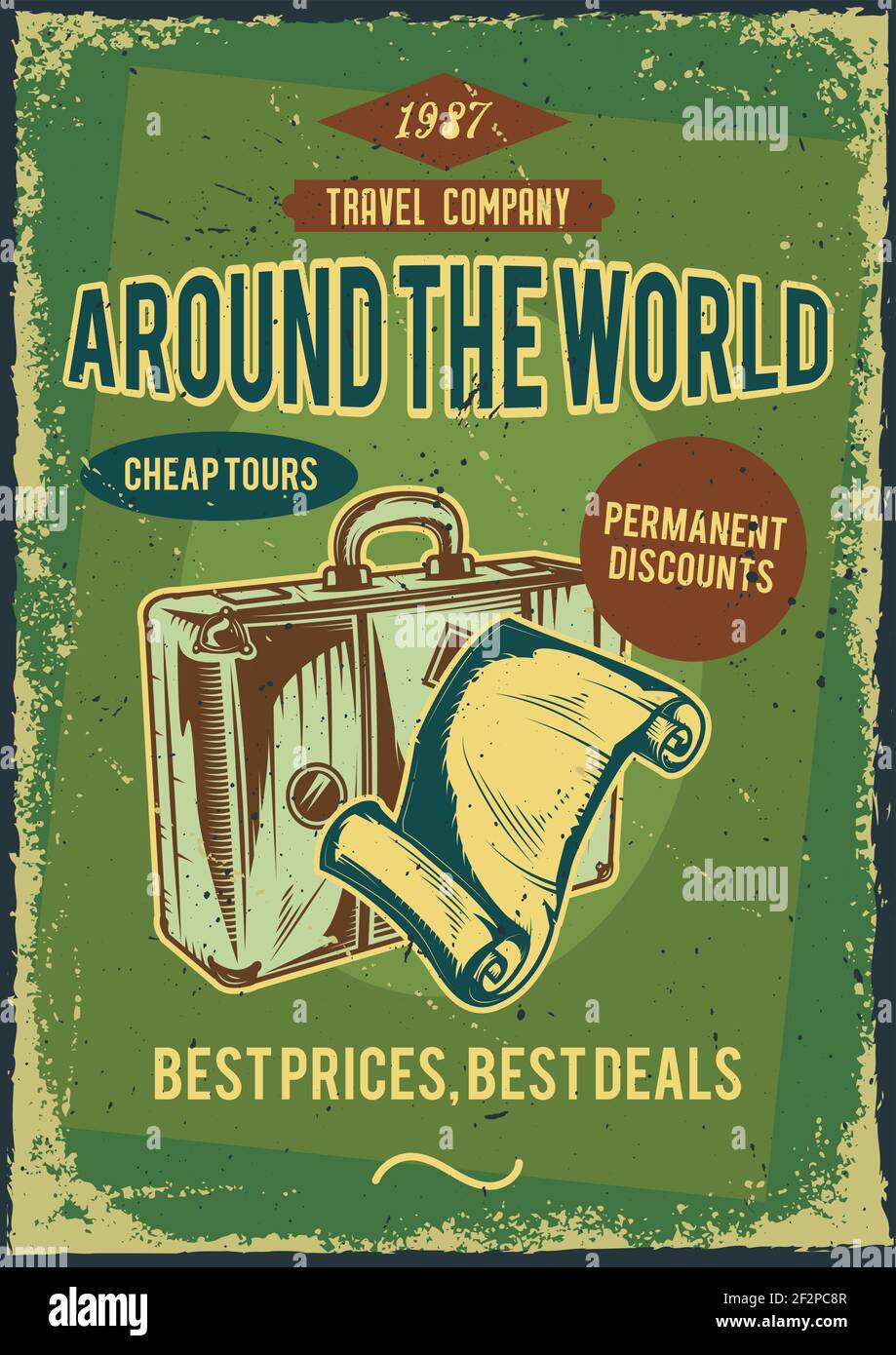 Advertising poster design with illustration of a suit with a piece of ...