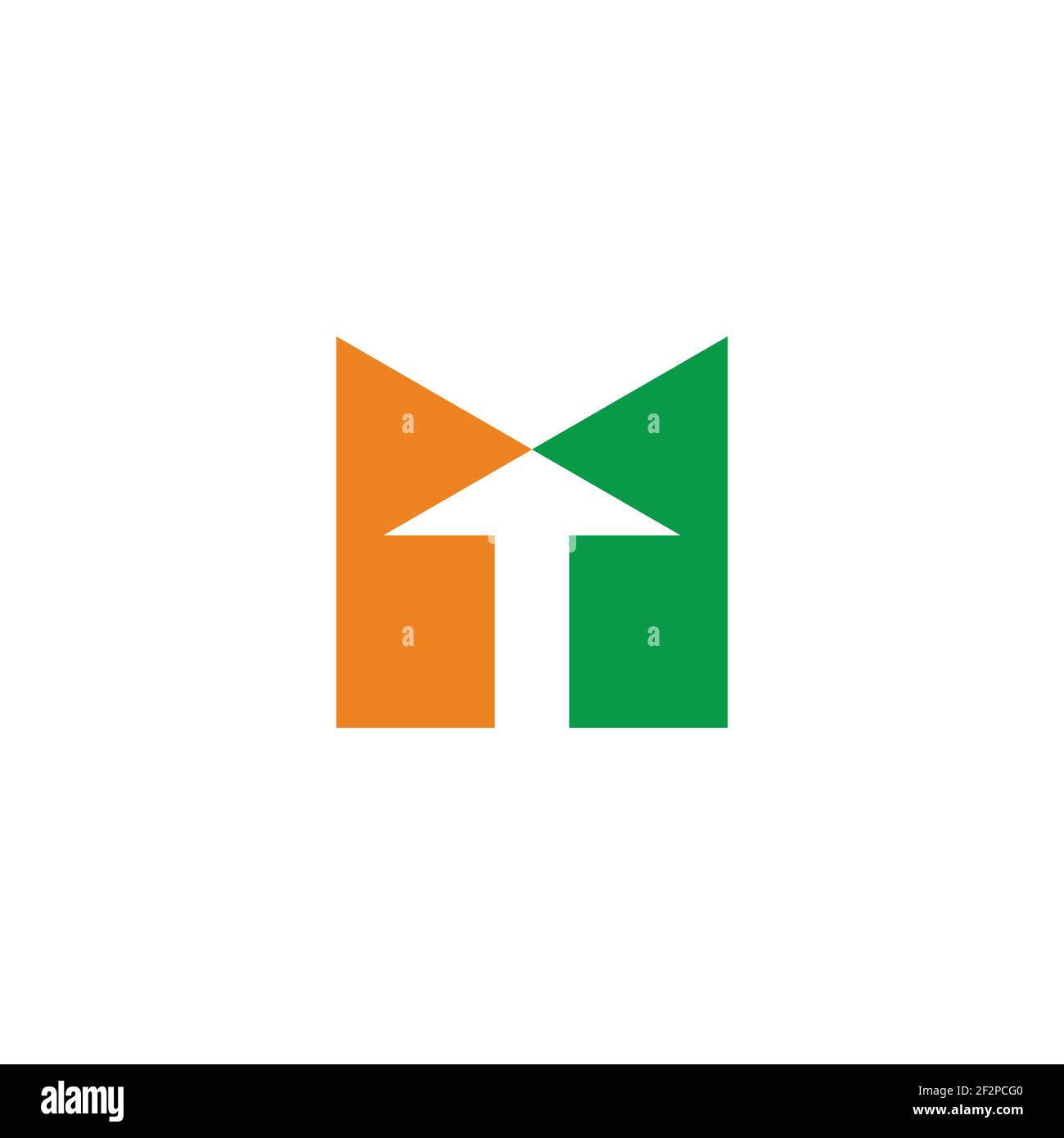letter m swoosh arrow simple geometric colorful logo vector Stock ...