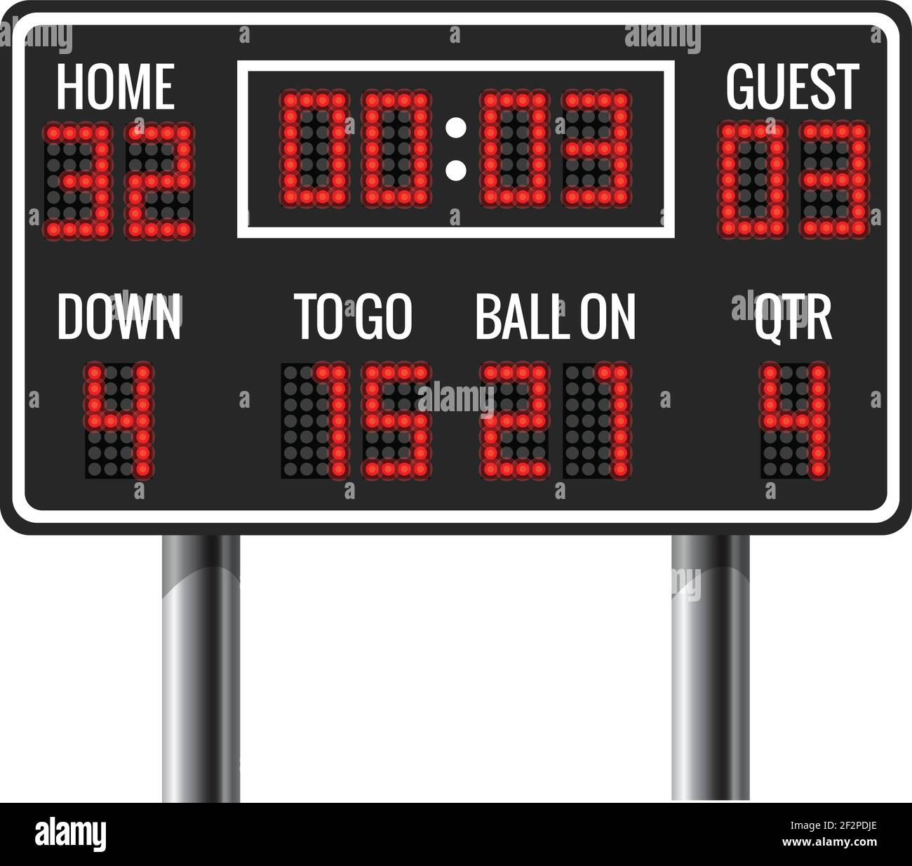 American football vector scoreboard. sport football, scoreboard