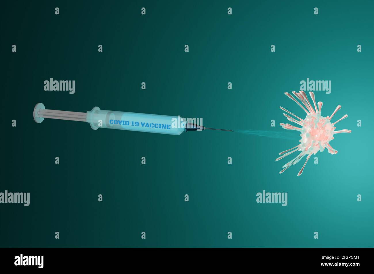3D Illustration , COVID-19 Vaccine. Corona Virus SARS CoV 2, 2019 nCoV ...