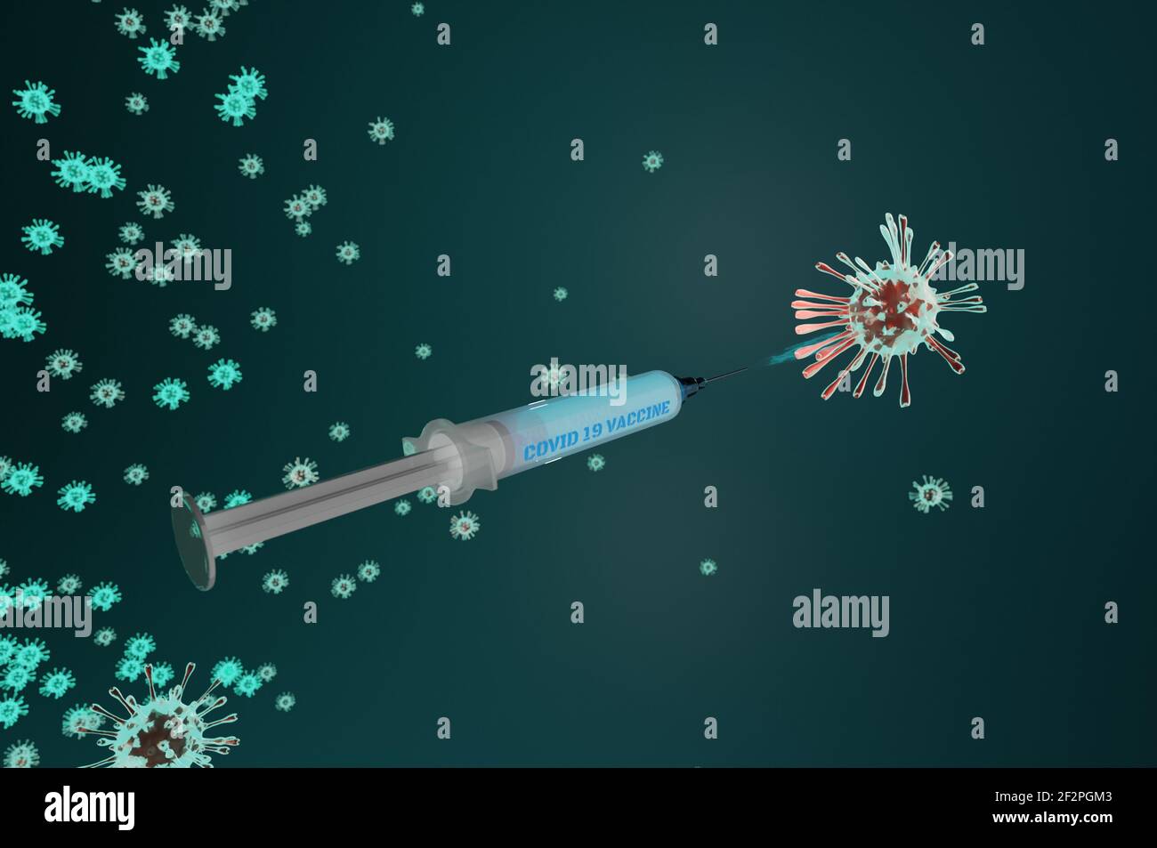 3D Illustration , COVID-19 Vaccine. Corona Virus SARS CoV 2, 2019 nCoV ...