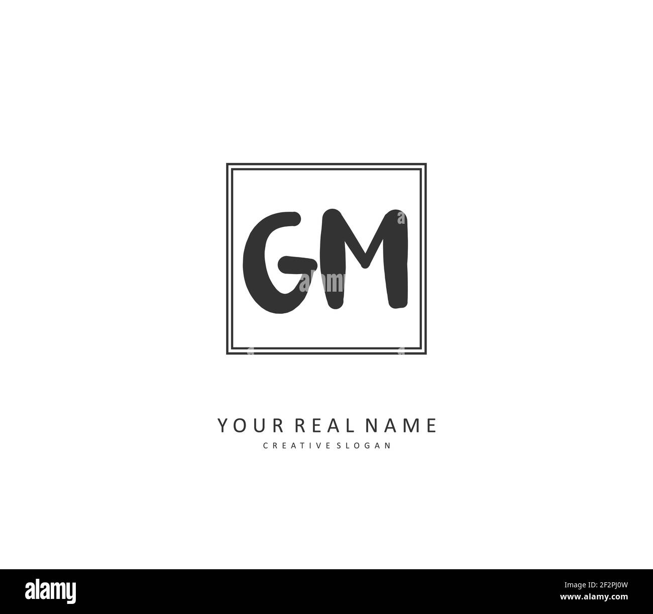 Initial Letter GM Logo - Simple Business Logo for Alphabet G and M -  Monogram Vector Logo Template for Business Name Initials Stock Vector Image  & Art - Alamy