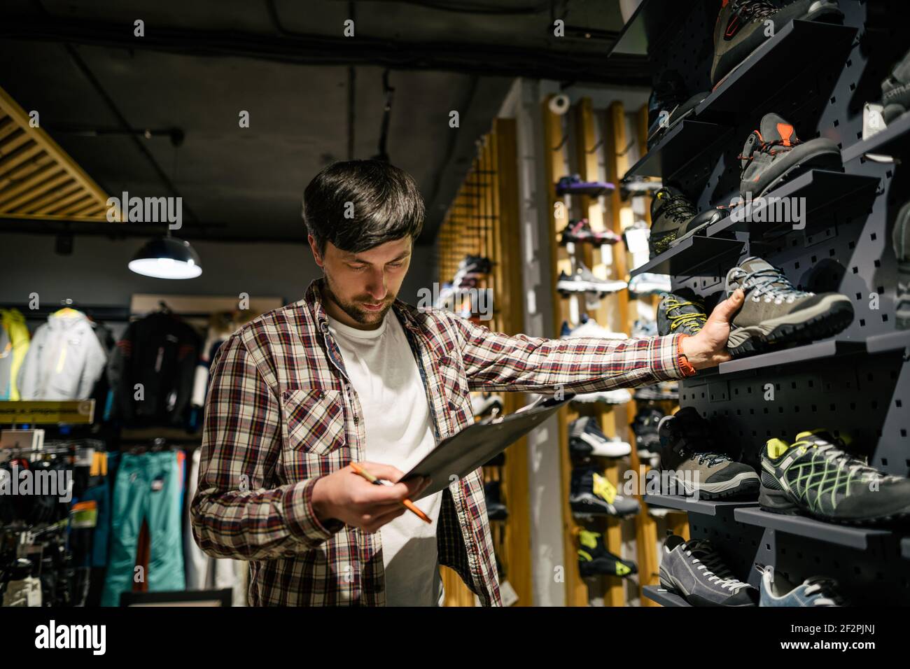 hiking boots in store