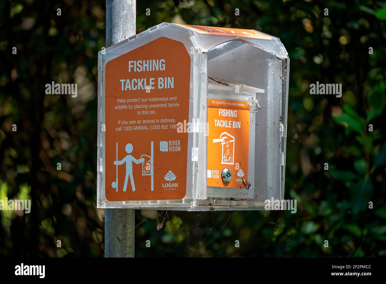 Brisbane, Queensland, Australia March 2021 Fishing tackle disposal