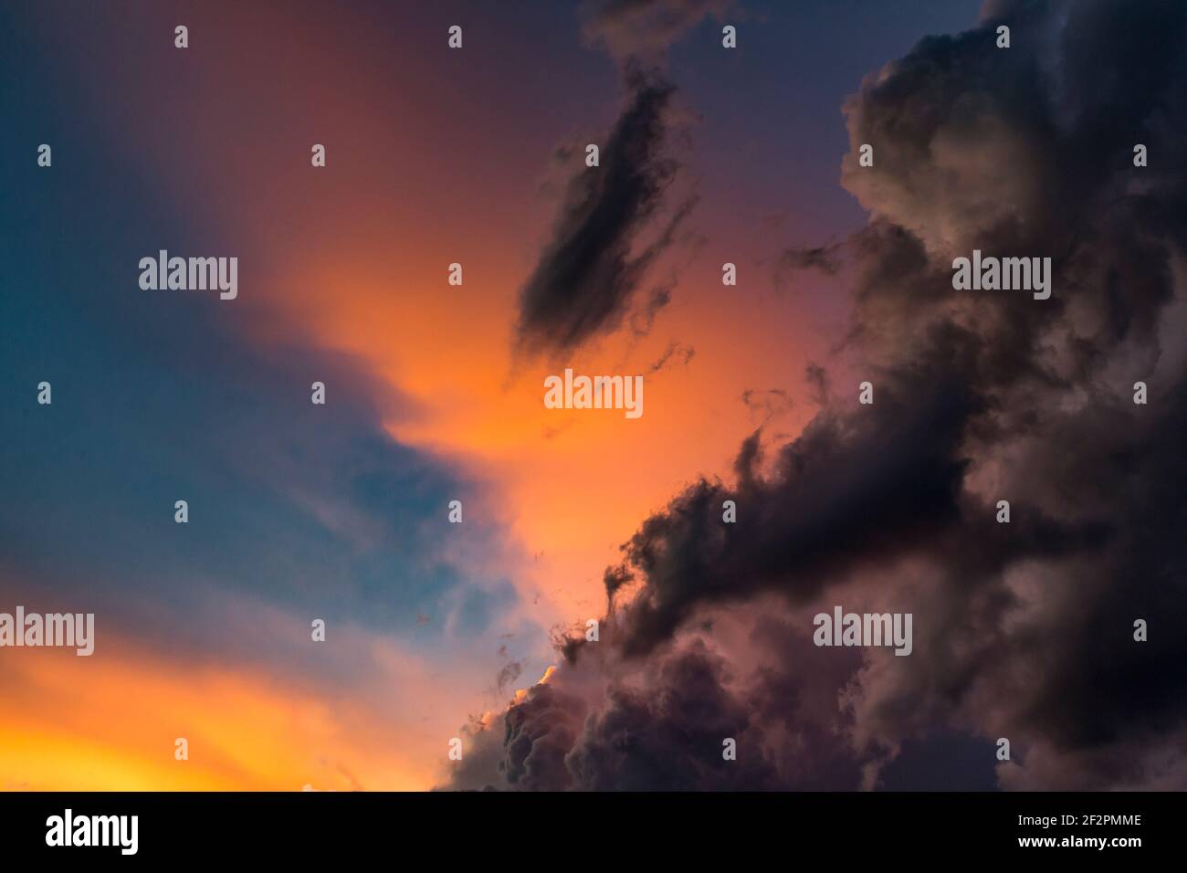 Storm clouds in the evening sky, Ingolstadt, Bavaria, Germany Stock Photo