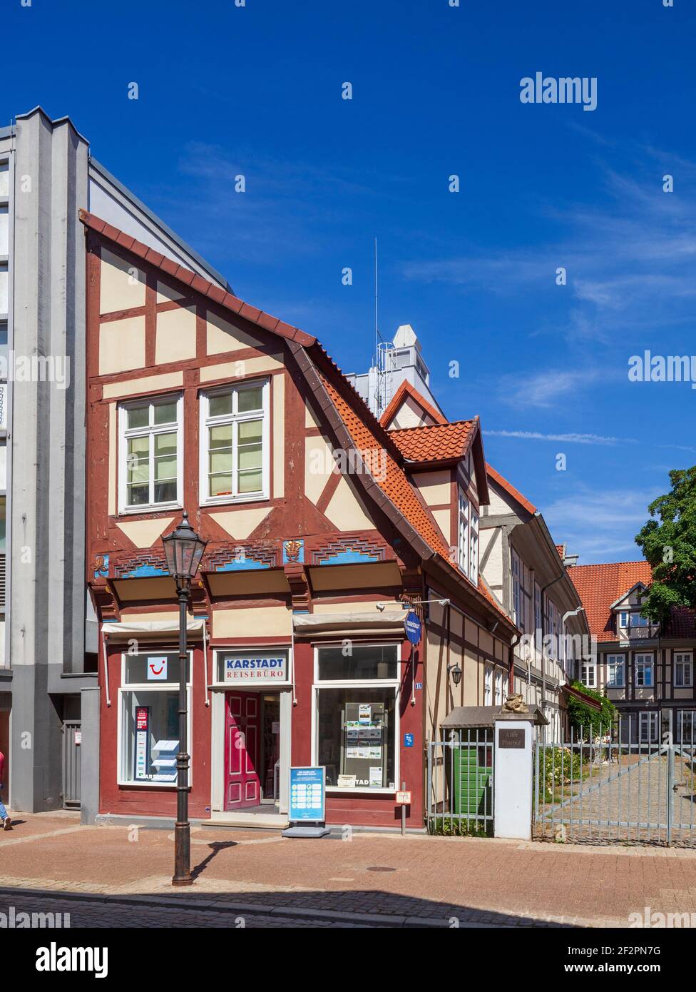 Alter Posthof, half-timbered house, old town, Celle, Lueneburg Heath, Lower Saxony, Germany, Europe Stock Photo