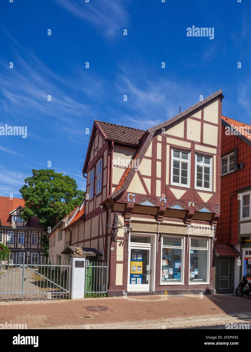 Alter Posthof, half-timbered house, old town, Celle, Lueneburg Heath, Lower Saxony, Germany, Europe Stock Photo
