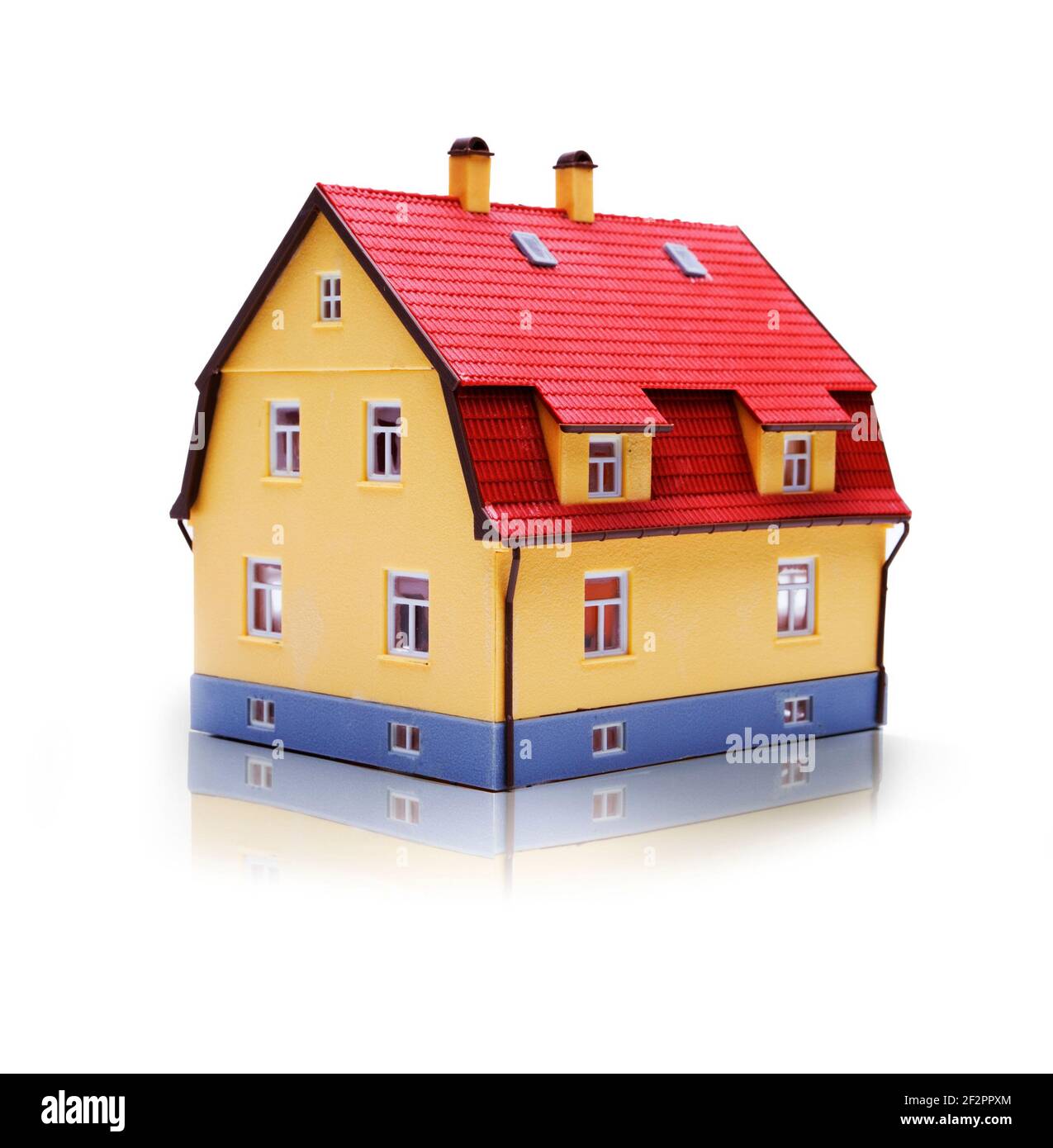 Residential house as a model on a white background Stock Photo
