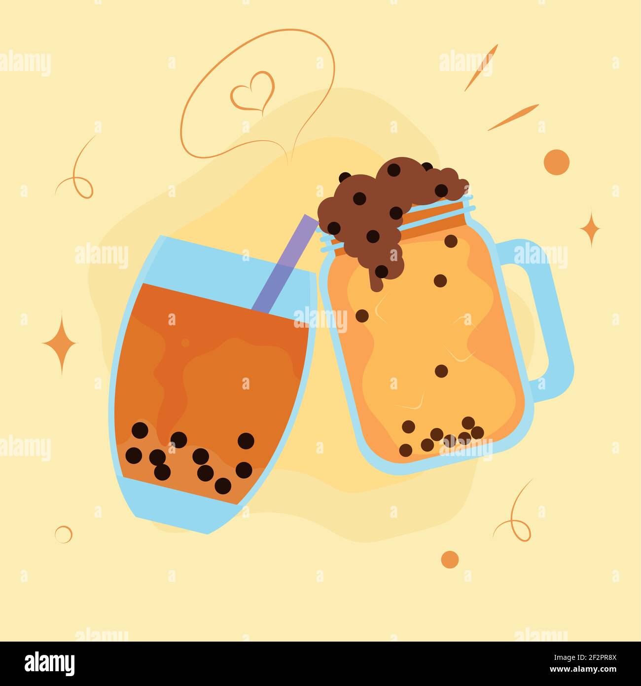 chocolate orange milk bubble tea Stock Vector Image & Art Alamy