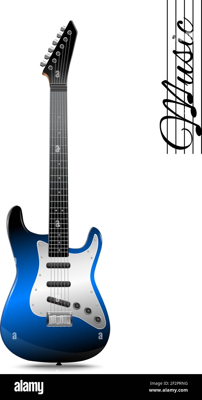 Blue Electric Guitar Background