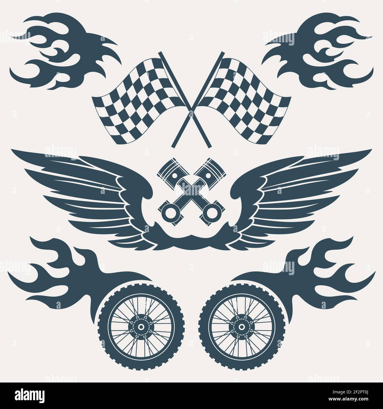 Motocross Wing Vector Illustration Stock Illustration - Download