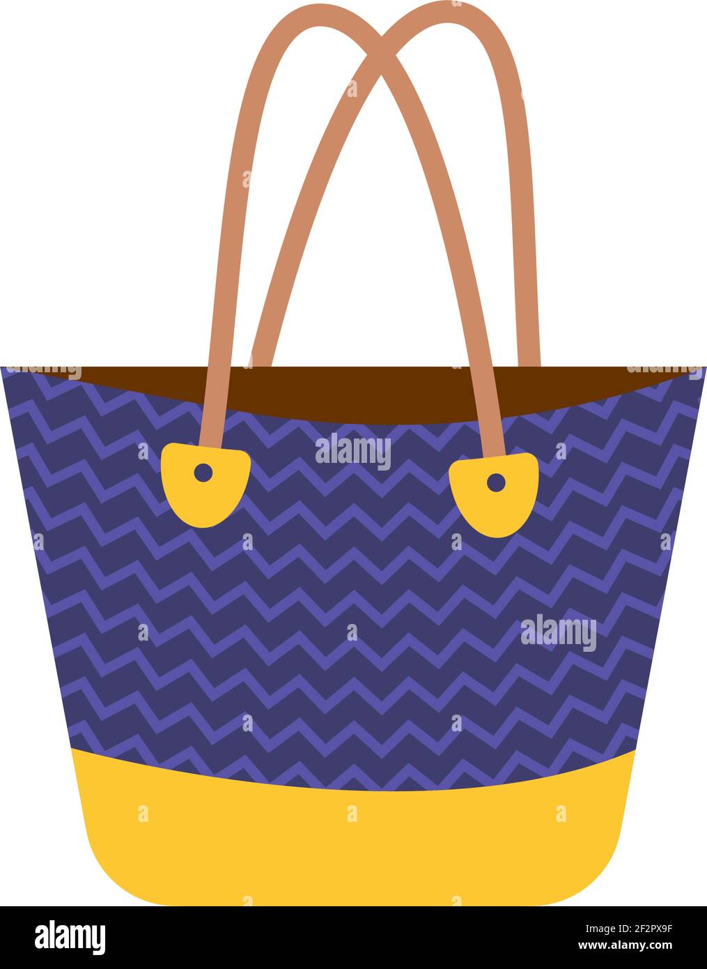 Fashionable women beach bag icon Stock Vector
