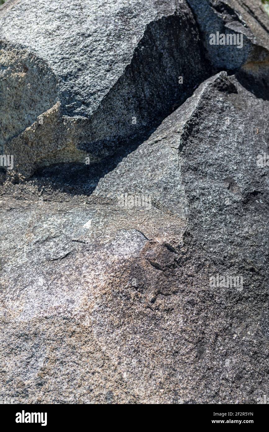 Large crack on granite rock Stock Photo Alamy