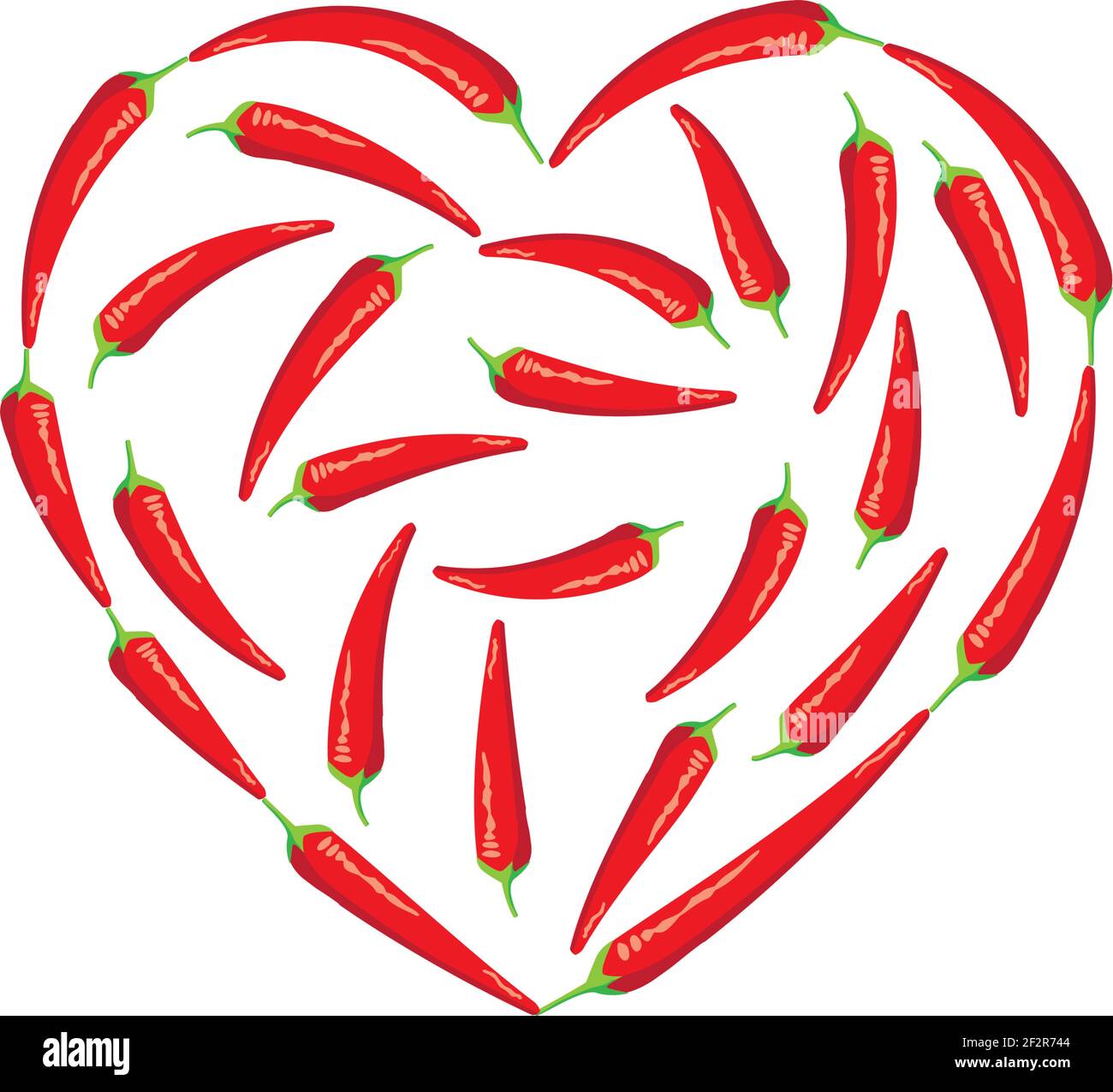 vector chili with heart shape design icon sign logo Stock Vector Image