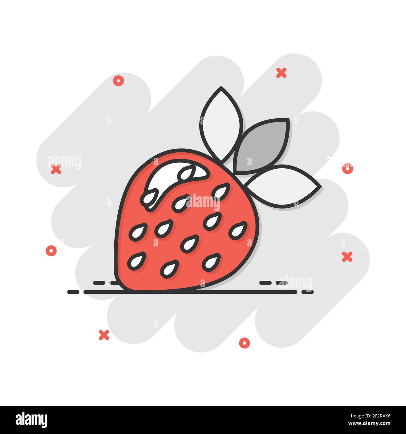 Vector Cartoon Strawberry Fruit Icon In Comic Style Ripe Berry Sign Illustration Pictogram Strawberry Business Splash Effect Concept Stock Vector Image Art Alamy