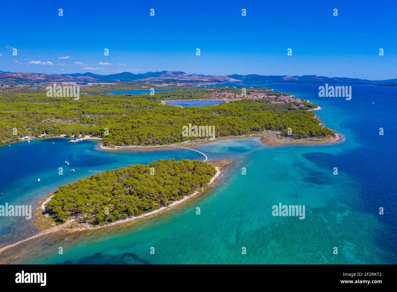 Aerial view of Zablace village in Croatia Stock Photo Alamy