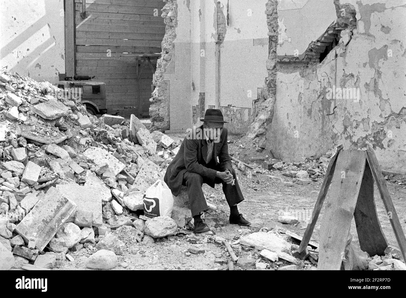 Friuli (Northern Italy), two months after the earthquake of May 1976 Stock Photo