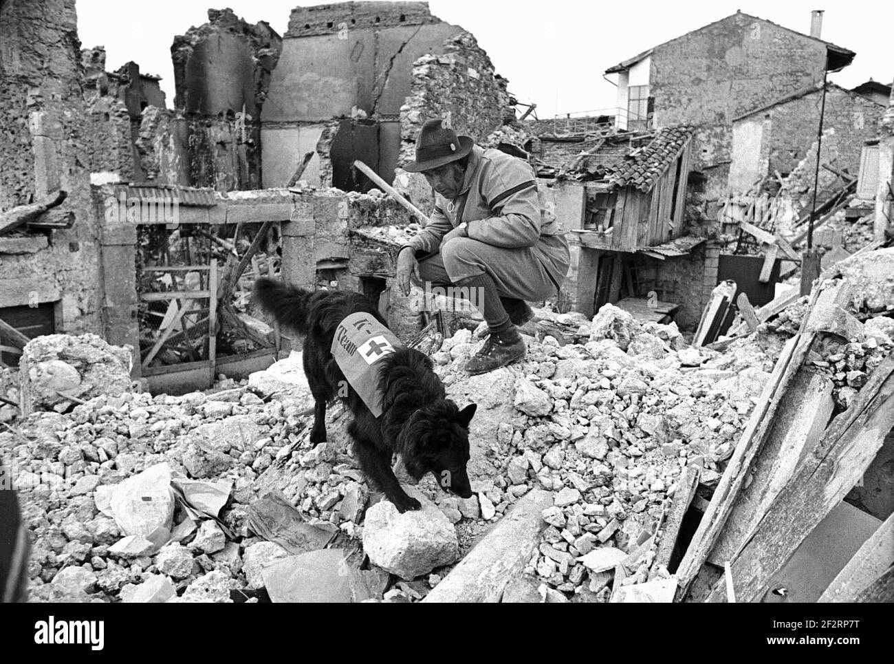 Earthquake in Friuli (Northern Italy), May 1976 Stock Photo