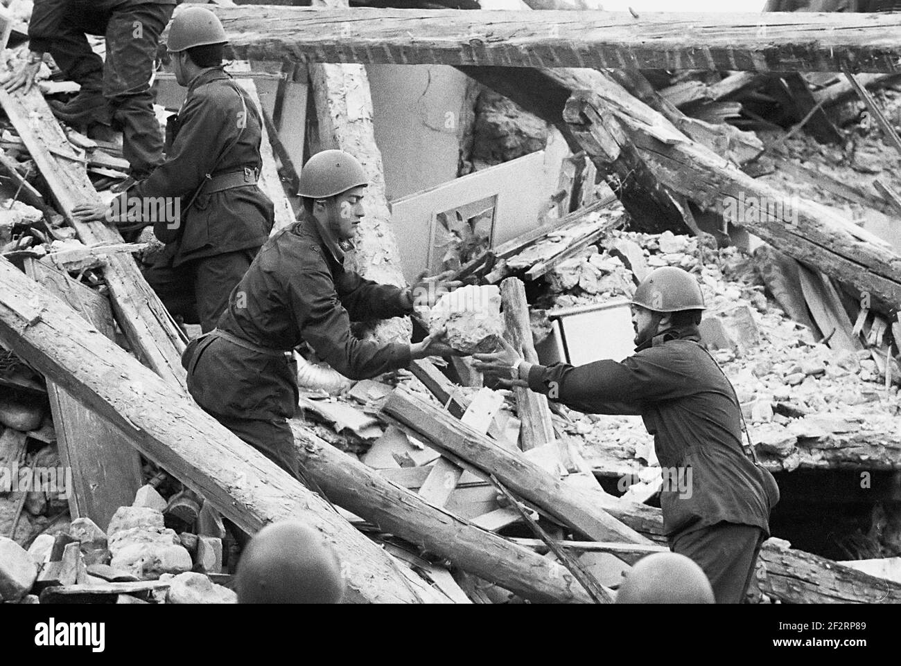 Earthquake in Friuli (Northern Italy), May 1976 Stock Photo